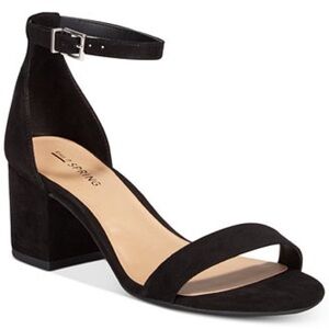 Call It Spring Stangarone Black Ankle Strap Block Heels Sandals